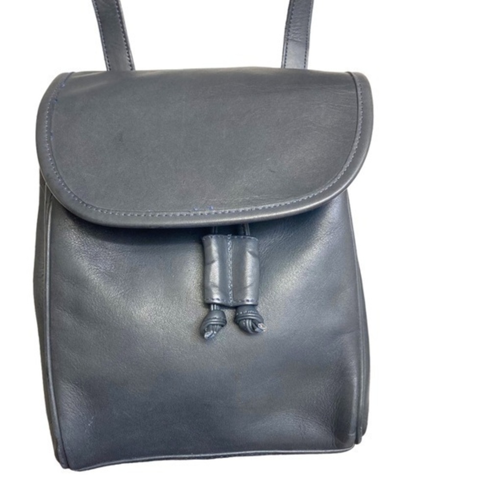 Coach vintage blue leather bucket drawstring bag 4029 RARE unicorn